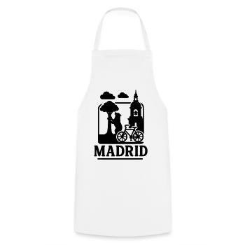 Madrid Landmarks - Cooking Apron - white - Front - AI Model Male 185 dark (185cm)