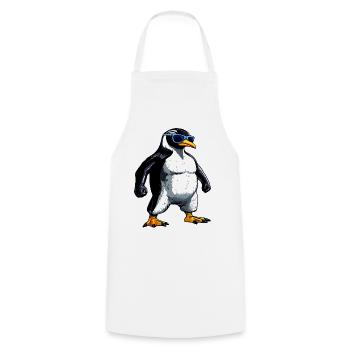 Pinguin Bodybuilder - Kochschürze - Weiß - Vorne - AI Model Male 185 dark (185cm)
