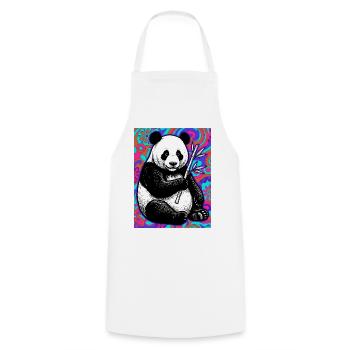 Panda - Kochschürze - Weiß - Vorne - AI Model Male 185 dark (185cm)