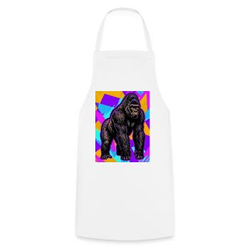 gorilla - Cooking Apron - white - Front - AI Model Male 185 dark (185cm)