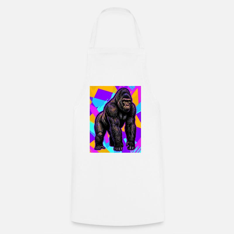 gorilla - Cooking Apron - white
