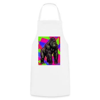 gorilla - Cooking Apron - white - Front - AI Model Male 185 dark (185cm)