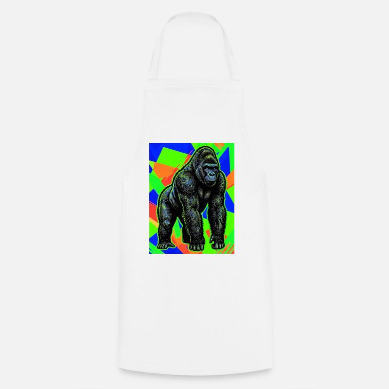 Gorilla - Kochschürze - Weiß