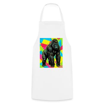 gorilla - Cooking Apron - white - Front - AI Model Male 185 dark (185cm)
