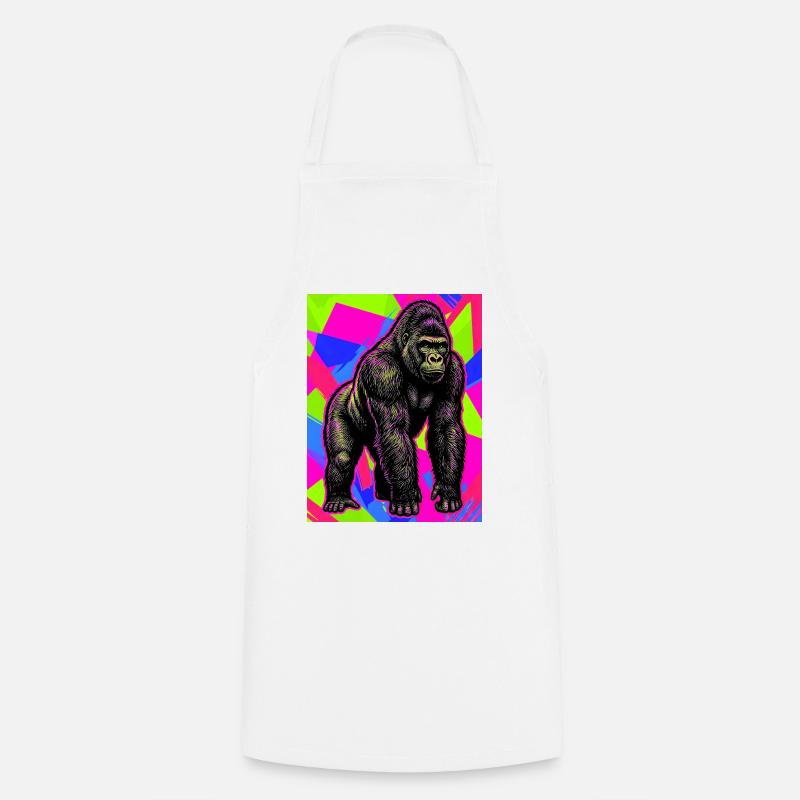 Gorilla - Kochschürze - Weiß