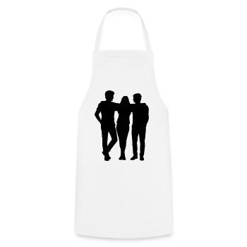Menschen Gruppe Silhouette Freunde Team Zusammen - Kochschürze - Weiß - Vorne - AI Model Male 185 dark (185cm)