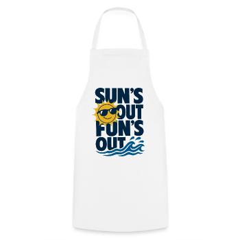 Suns Out Funs Out Summer - Cooking Apron - white - Front - AI Model Male 185 dark (185cm)