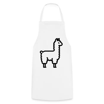 lama - Cooking Apron - white - Front - AI Model Male 185 dark (185cm)