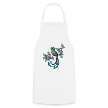 Colorful Bird: Embrace the Uncommon - Cooking Apron - white - Front - AI Model Male 185 dark (185cm)