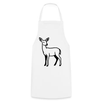 Deer Silhouette Hunter Hunting Club Forester Forest - Cooking Apron - white - Front - AI Model Male 185 dark (185cm)