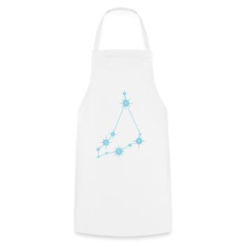 Constellation de l’Étoile du Capricorne Signe du zodiaque Bleu - Tablier de cuisine - blanc - Devant - AI Model Male 185 dark (185cm)