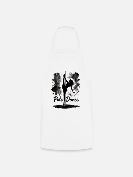 Pole Dance Silhouette – Ästhetische Kunst - Kochschürze - Weiß