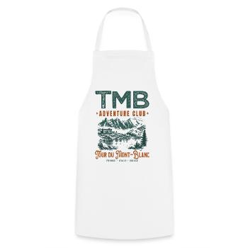 TMB Adventure Club Tour du Mont-Blanc Randonnée - Tablier de cuisine - blanc - Devant - AI Model Male 185 dark (185cm)
