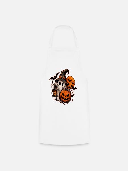 Spukhaftes Halloween Design - Kochschürze - Weiß