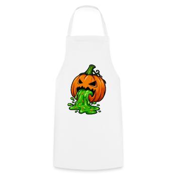Giftiger Halloween Kürbis - Kochschürze - Weiß - Vorne - AI Model Male 185 dark (185cm)