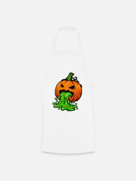 Giftiger Halloween Kürbis - Kochschürze - Weiß
