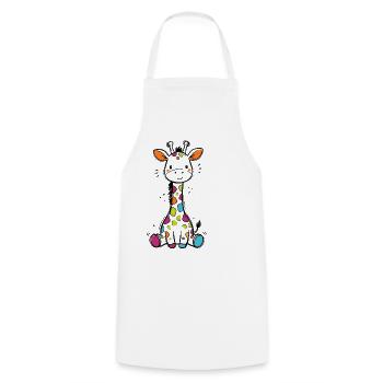 Süße Bunte Giraffe Kinder Baby Safari T-Shirt - Kochschürze - Weiß - Vorne - AI Model Male 185 dark (185cm)