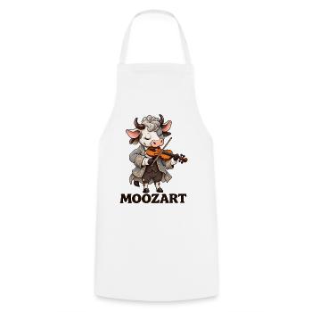 Cute Cow Mozart Wortspiel Klassische Musik Geiger Kunst - Kochschürze - Weiß - Vorne - AI Model Male 185 dark (185cm)