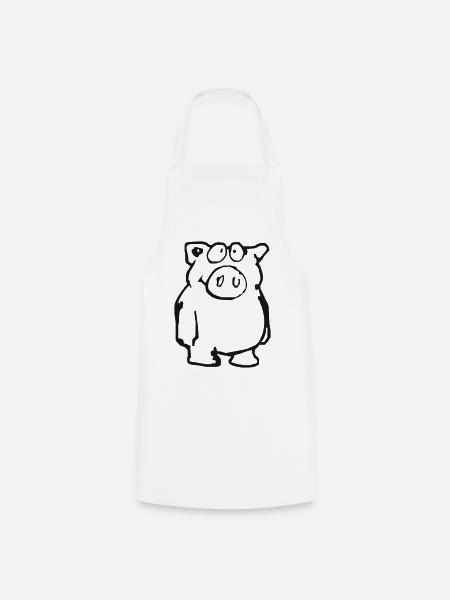 Schwein - Kochschürze - Weiß