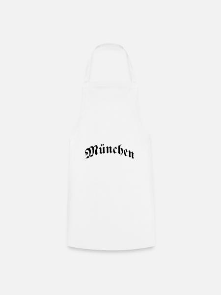 München Typografie Fraktur - Kochschürze - Weiß