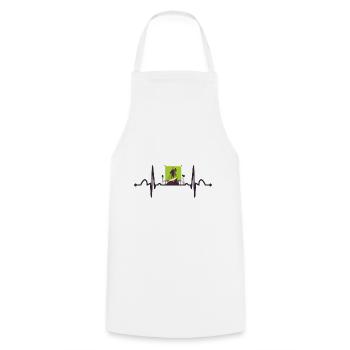 Actor Heartbeat - Cooking Apron - white - Front - AI Model Male 185 dark (185cm)