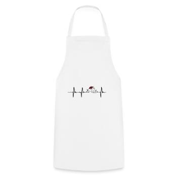 architecture battement de coeur - Tablier de cuisine - blanc - Devant - AI Model Male 185 dark (185cm)
