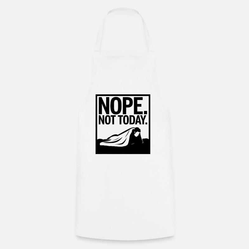 Nope. Not today - Cooking Apron - white