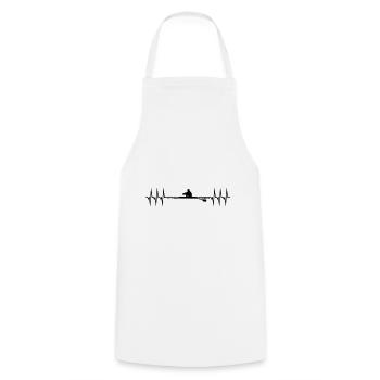 Rowing Heartbeat, single scull - Cooking Apron - white - Front - AI Model Male 185 dark (185cm)