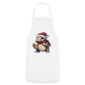 Gürteltier Weihnachten Bier - Kochschürze - Weiß - Vorne - AI Model Male 185 dark (185cm)