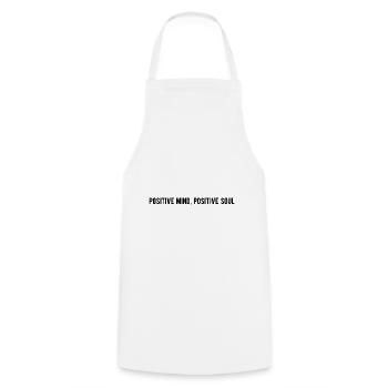 Esprit positif, âme positive - Tablier de cuisine - blanc - Devant - AI Model Male 185 dark (185cm)