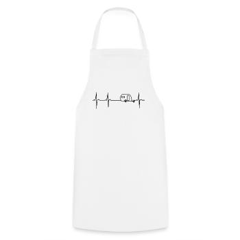herzschlag caravan - Cooking Apron - white - Front - AI Model Male 185 dark (185cm)