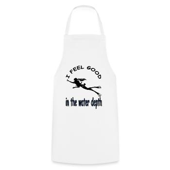 Scuba Diver Snorkeling Scuba Diver Cadeau - Tablier de cuisine - blanc - Devant - AI Model Male 185 dark (185cm)