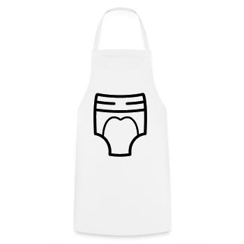 Layer - Cooking Apron - white - Front - AI Model Male 185 dark (185cm)