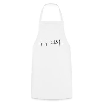 mon cœur bat pour le camping-car - Tablier de cuisine - blanc - Devant - AI Model Male 185 dark (185cm)