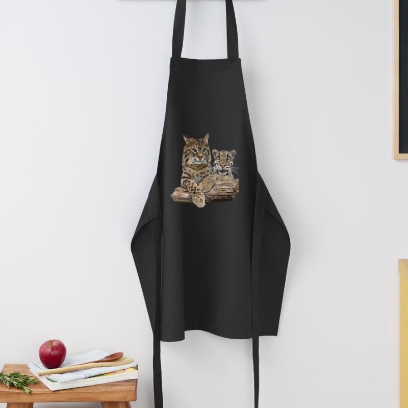 Lynx and Cloudy Leopard Cooking Apron