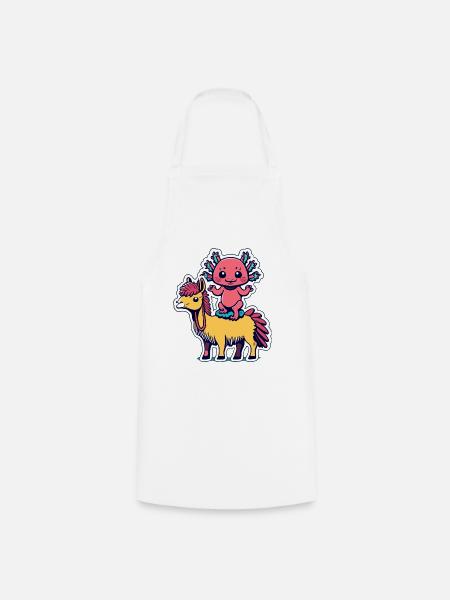 Axolotl - Kochschürze - Weiß