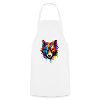 Magic Fox - Cooking Apron - white - Front - AI Model Male 185 dark (185cm)