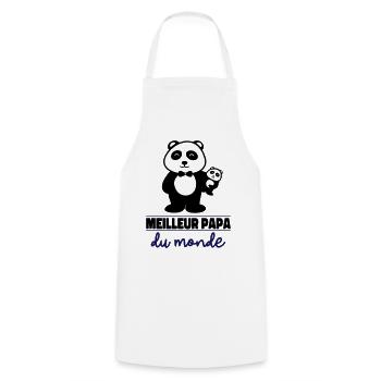 meilleur papa du monde - Tablier de cuisine - blanc - Devant - AI Model Male 185 dark (185cm)
