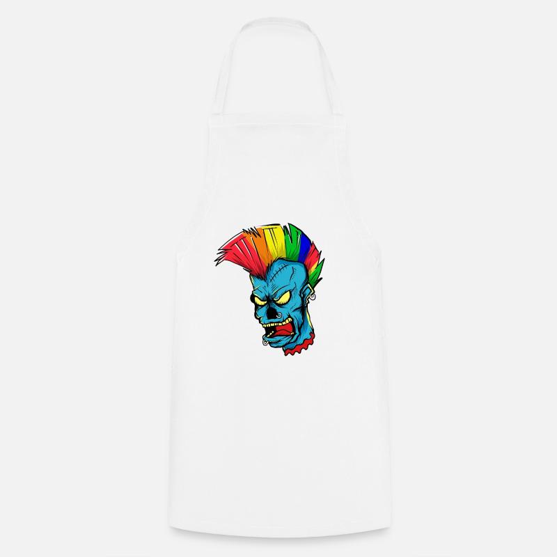 Zombie Punk - Cooking Apron - white