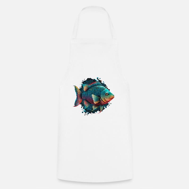 Regenbogenfisch - Kochschürze - Weiß