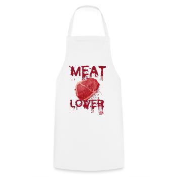 Meat Lover - Fleischliebhaber - Kochschürze - Weiß - Vorne - AI Model Male 185 dark (185cm)