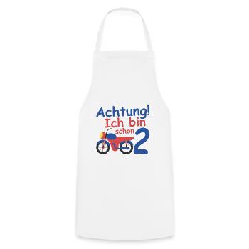 Geburtstagsshirt 2 jahr Motorrad baby Junge - Kochschürze - Weiß - Vorne - AI Model Male 185 dark (185cm)