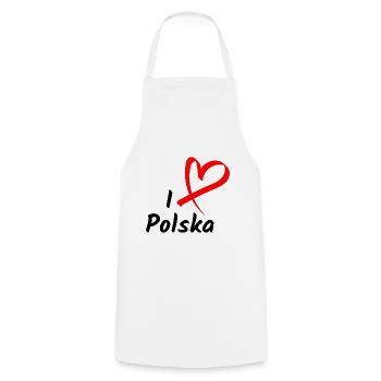 I Love Polska Ich Liebe Polen Herz Geschenk - Kochschürze - Weiß - Vorne - AI Model Male 185 dark (185cm)