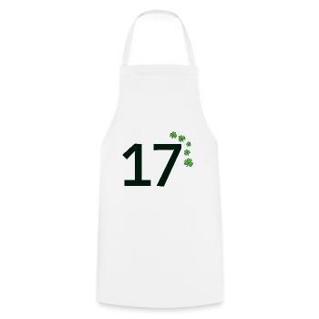 17 - Cooking Apron - white - Front - AI Model Male 185 dark (185cm)