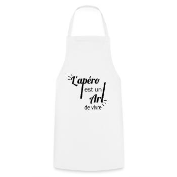 L'apéro est un art de vivre t-shirt homme cadeau - Tablier de cuisine - blanc - Devant - AI Model Male 185 dark (185cm)