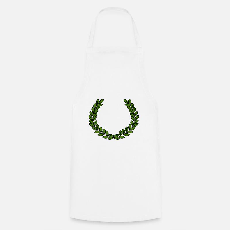 couronne de laurier - Tablier de cuisine - blanc