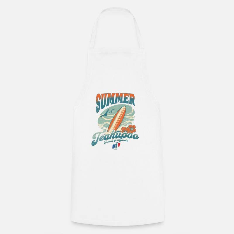 Summer Vibes 2024 Teahupoo - Tablier de cuisine - blanc