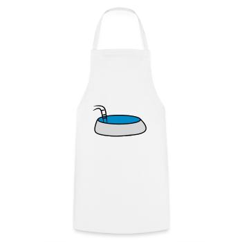 piscine - Tablier de cuisine - blanc - Devant - AI Model Male 185 dark (185cm)