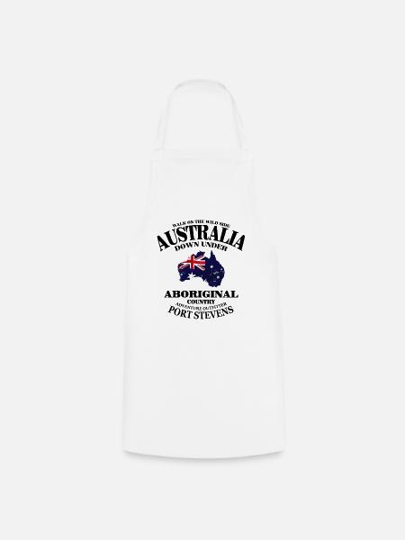 Australia - Australien - Kochschürze - Weiß
