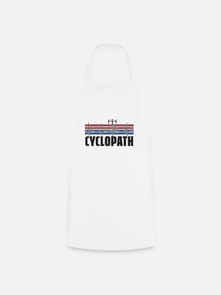 CYCLOPATH GRAVEL RENNRAD RADSPORT SPRUCH FAHRRAD - Kochschürze - Weiß